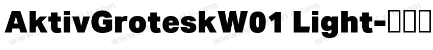 AktivGroteskW01 Light字体转换